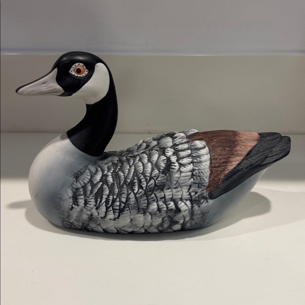 VINTAGE Canadian Goose Mallard Duck Decoy Style Porcelain Figurine